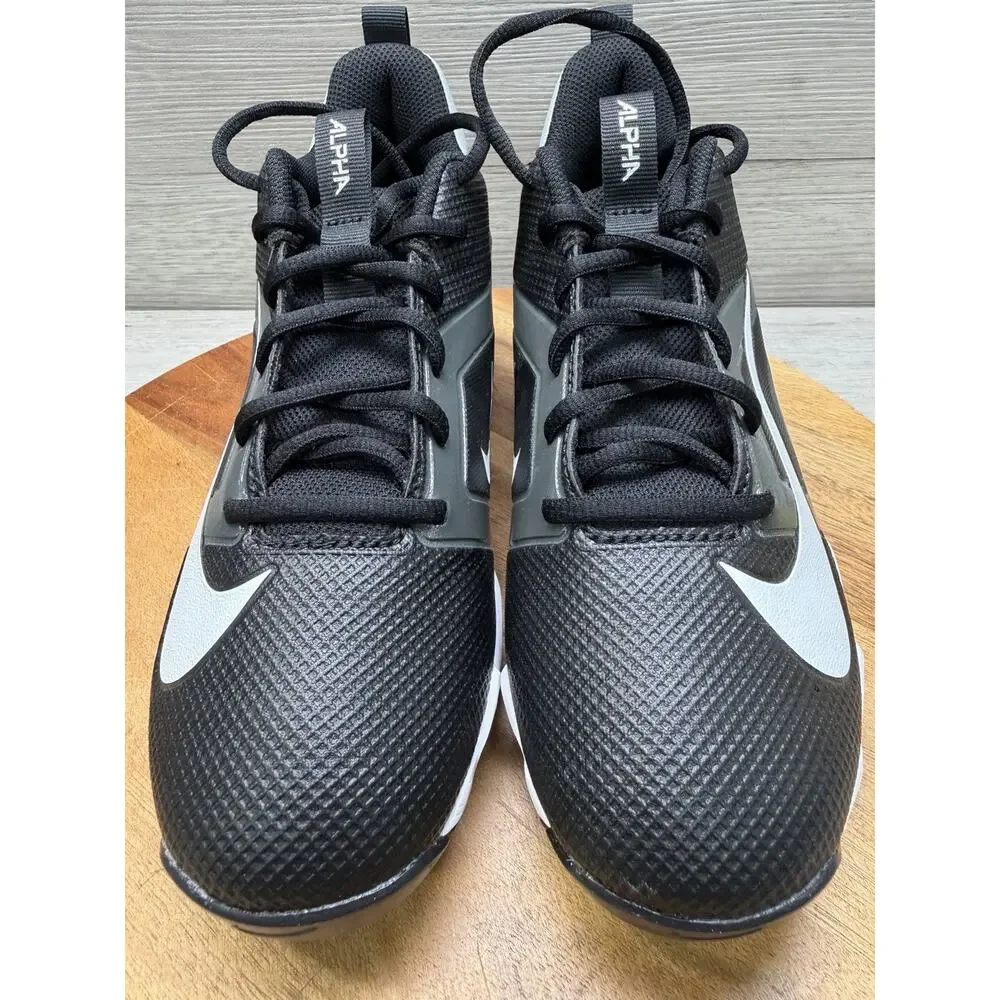 Nike Alpha Menace 4 Shark BG Black White Football Cleats FQ4016-001. Youth 5.5 W